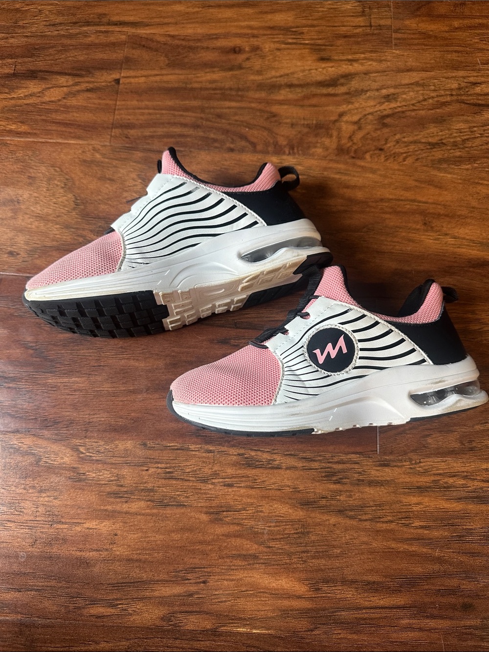 Pink & White Athletic Sneakers with Air Cushion